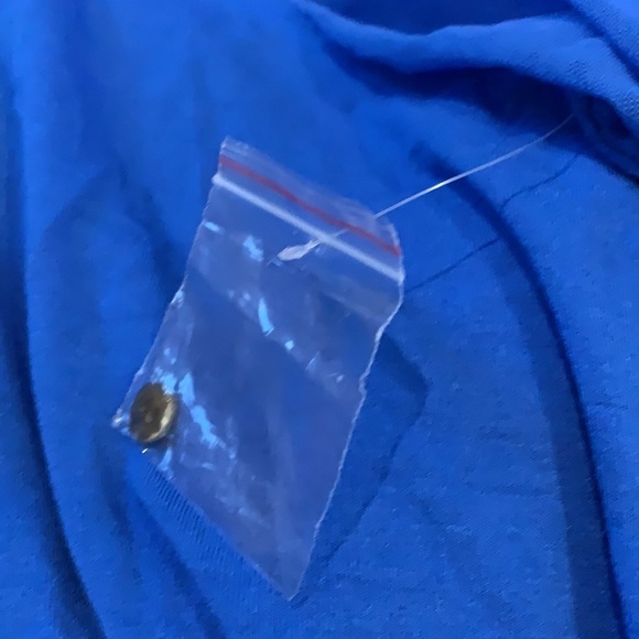 Soft Surroundings Blue Floral Mesh Sleeve Tunic Top Sz 1X - Picture 11 of 11